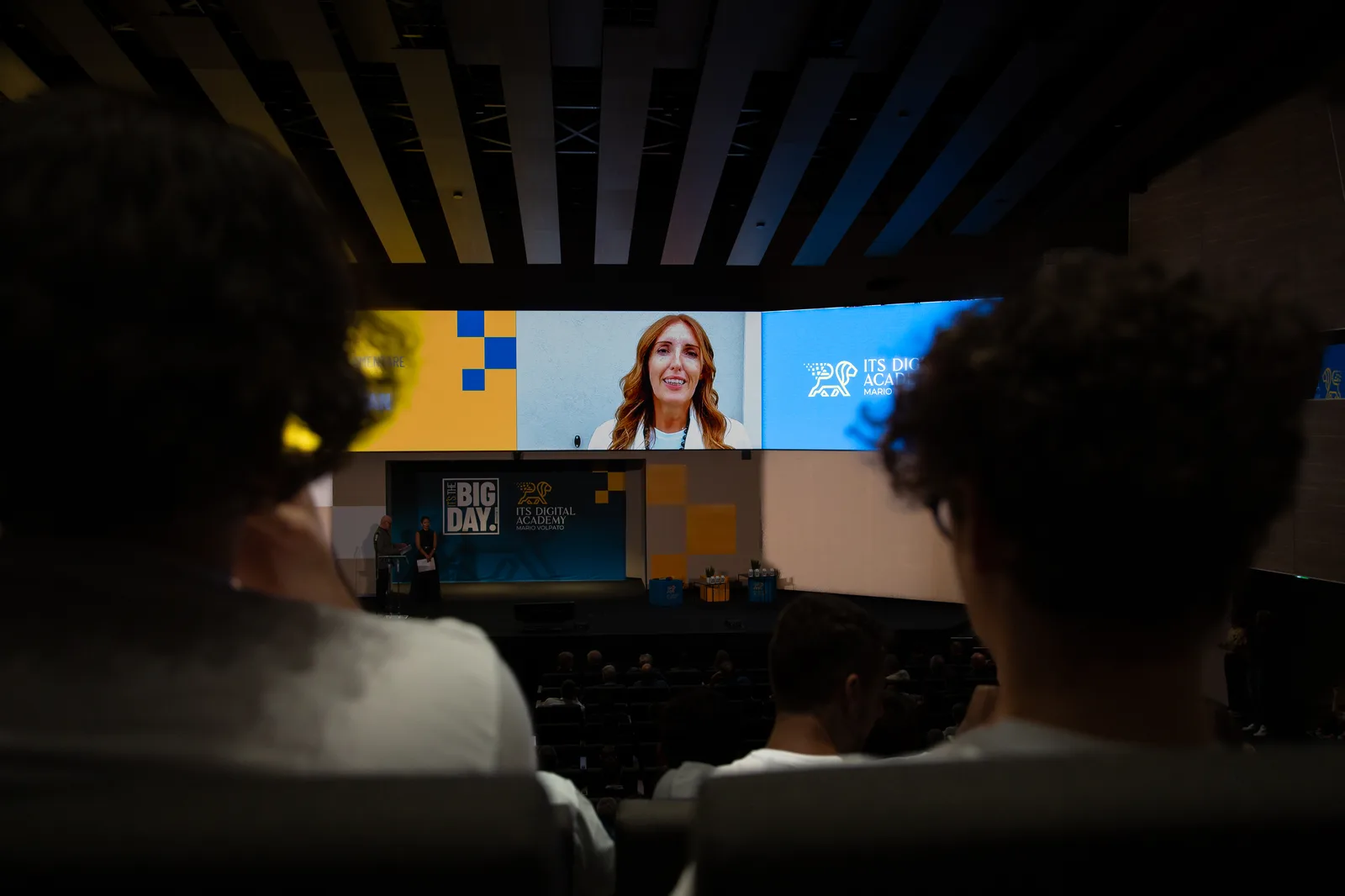 Platea durante intervento video